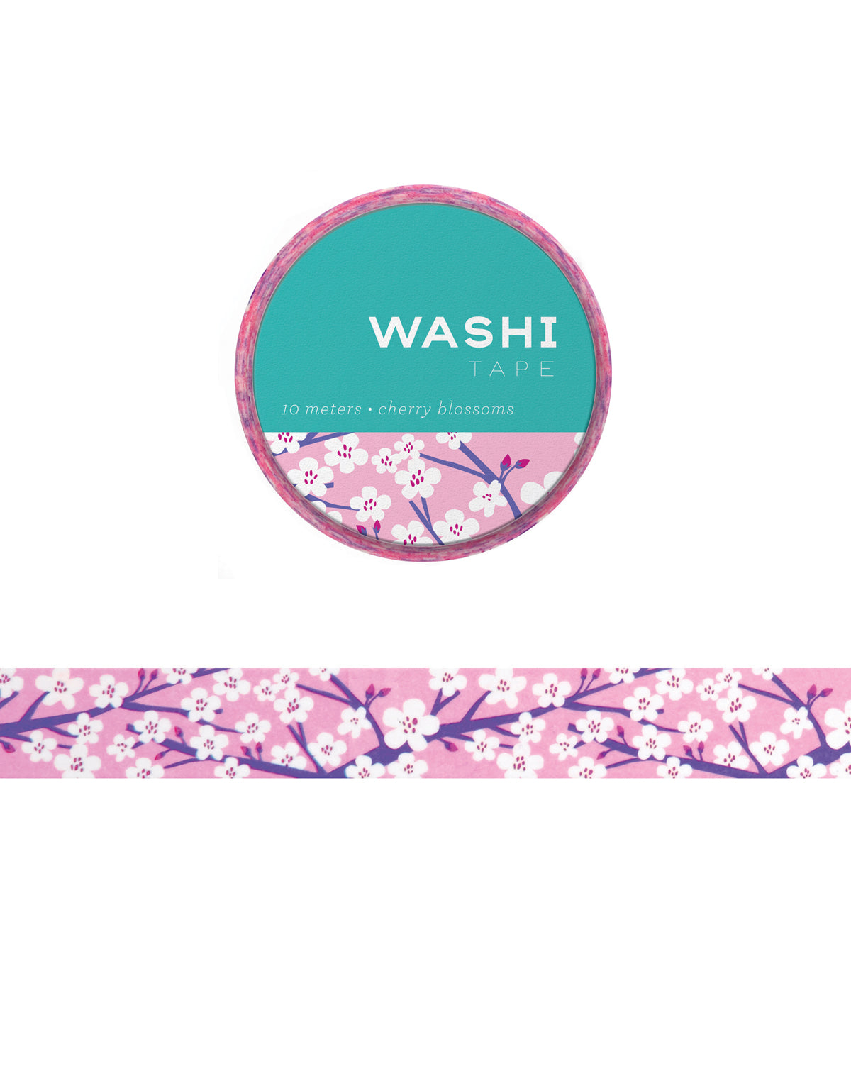 Washi tape with an illustration of branches of cherry blossoms