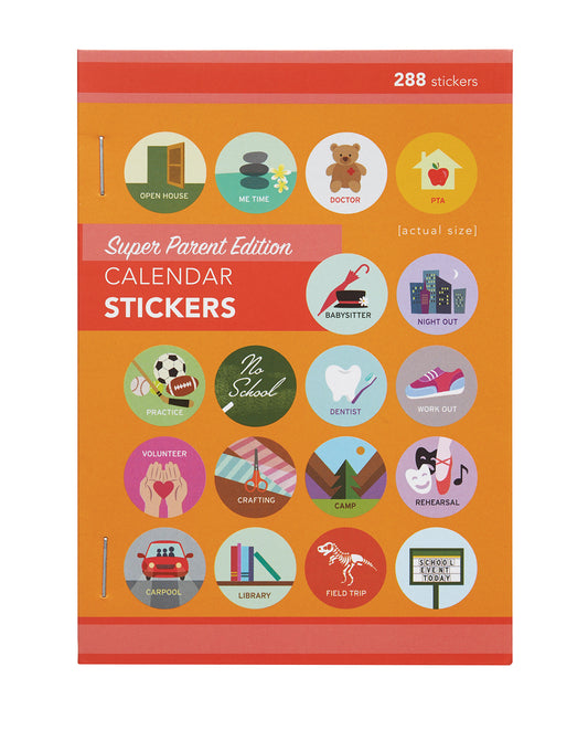 Cover image of Super Parents themed planner stickers for parents. 