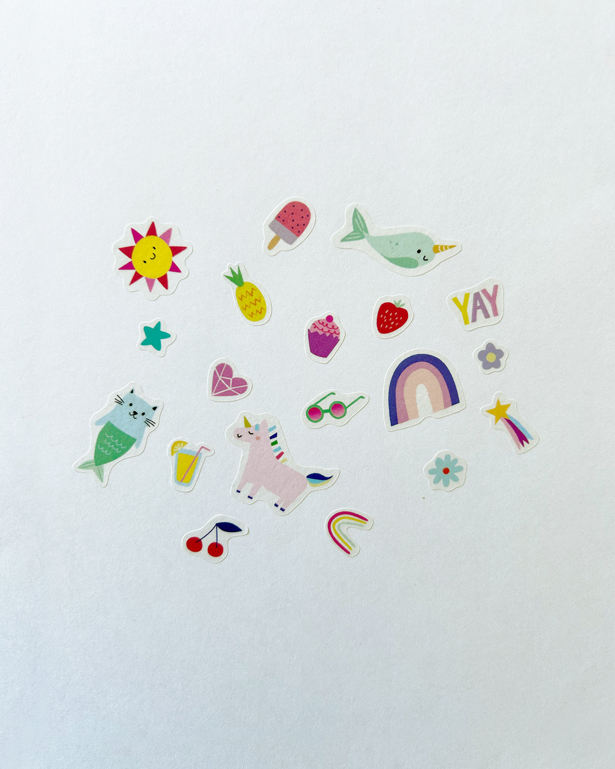 Magical - themed  washi stickers on a white background
