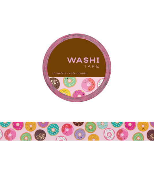 Washi tape with illustrations of various doughnuts