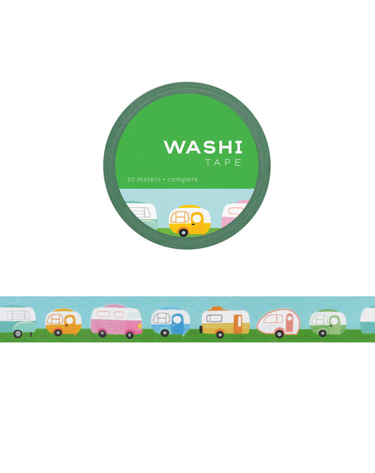 Washi tape with camper design on a white background